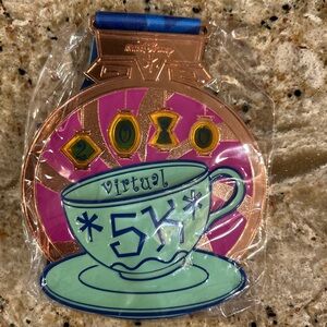 RunDisney Virtual 5k 2020 Tea Cups Medal UNOPENED